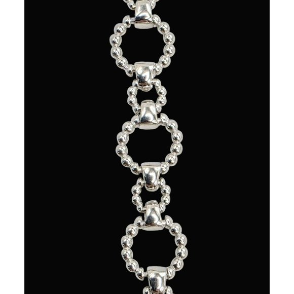 New Tocara Sterling Silver Bracelet Beaded Circle Round Links Chain 925 Arielle - Picture 13 of 13